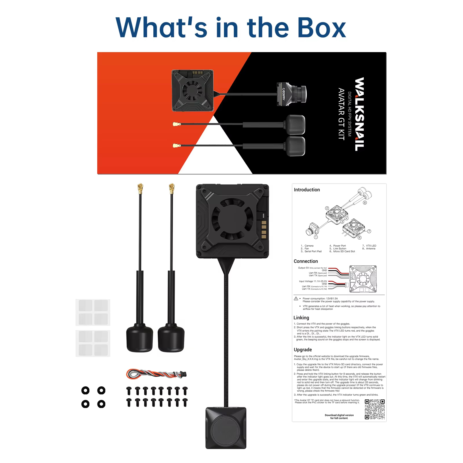 Walksnail Avatar Gt Kit 2W Vtx - Kit Caddx Walksnail Avatar GT |